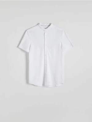 Reserved - Koszula slim fit ze stójką - biały