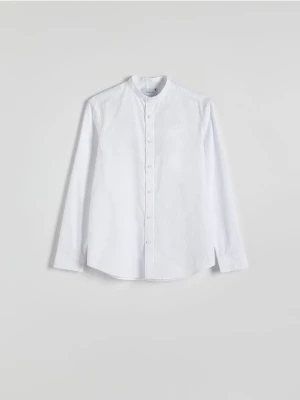 Reserved - Koszula slim fit ze stójką - biały