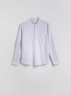 Reserved - Koszula slim fit ze stójką - lawendowy