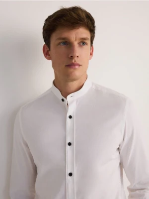 Reserved - Koszula slim z bawełny egipskiej - biały