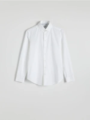 Reserved - Koszula slim z bawełny egipskiej - biały