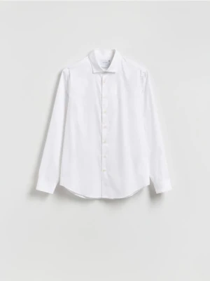 Reserved - Koszula slim z bawełny egipskiej - biały