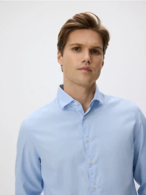 Reserved - Koszula slim z bawełny egipskiej - jasnoniebieski
