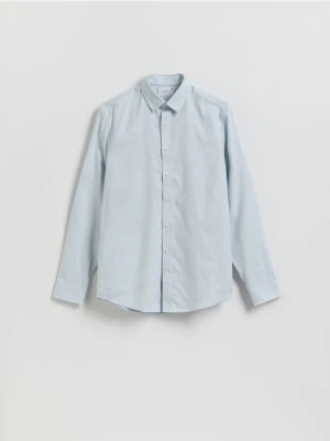 Reserved - Koszula slim z bawełny egipskiej - jasnoniebieski