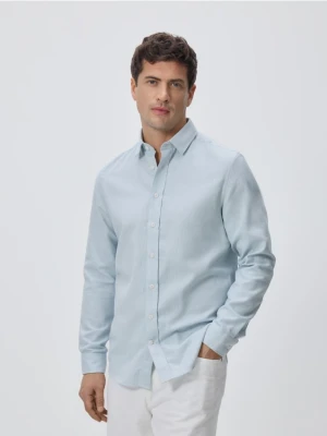 Reserved - Koszula slim z bawełny egipskiej - jasnoniebieski