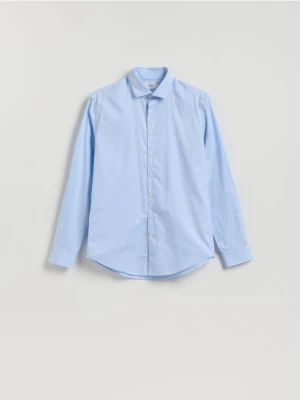 Reserved - Koszula slim z bawełny egipskiej - jasnoniebieski