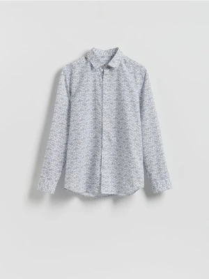 Reserved - Koszula slim z bawełny egipskiej - jasnoniebieski