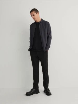 Reserved - Koszula slim z domieszką lyocellu - szary