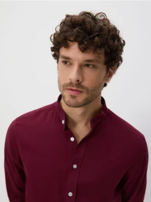 Reserved - Koszula super slim z bawełny egipskiej - bordowy