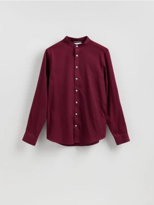 Reserved - Koszula super slim z bawełny egipskiej - bordowy