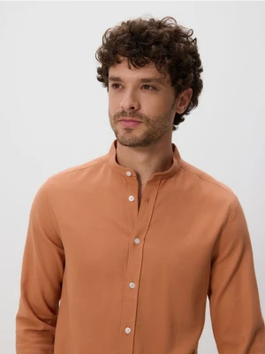 Reserved - Koszula super slim z bawełny egipskiej - brzoskwiniowy
