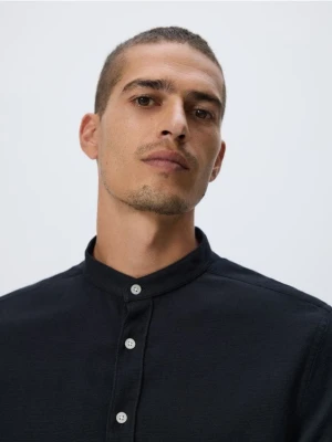 Reserved - Koszula super slim z bawełny egipskiej - czarny