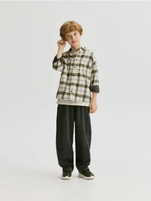 Reserved - Koszula w kratę - beżowy