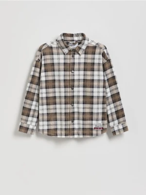 Reserved - Koszula w kratę - beżowy