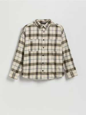 Reserved - Koszula w kratę - beżowy