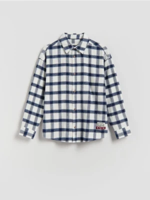 Reserved - Koszula w kratę - granatowy