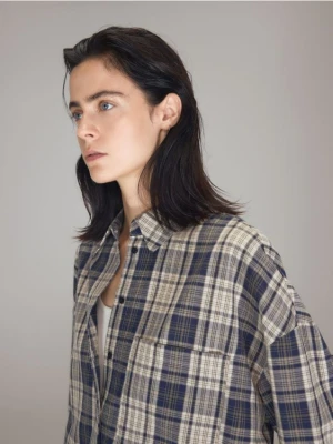 Reserved - Koszula w kratę - jasnoniebieski