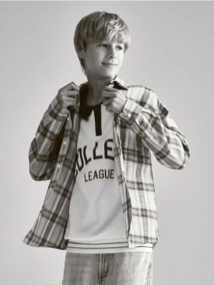 Reserved - Koszula w kratę - jasnoszary