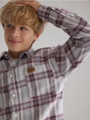 Reserved - Koszula w kratę - jasnoszary