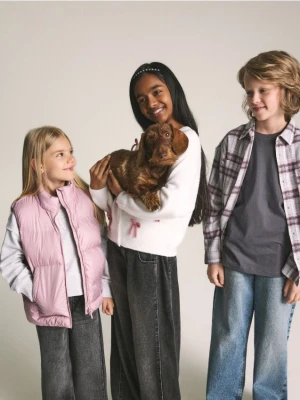 Reserved - Koszula w kratę - jasnoszary