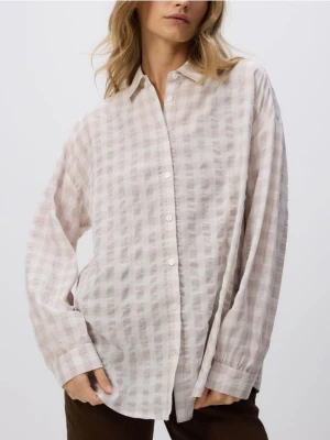 Reserved - Koszula w kratę - kremowy