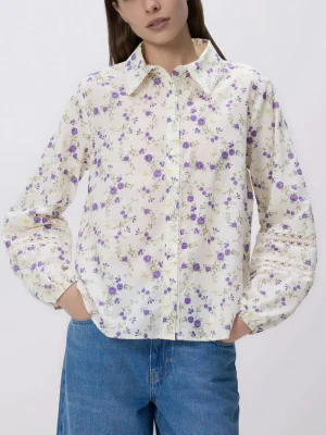 Reserved - Koszula w kwiatki - wielobarwny