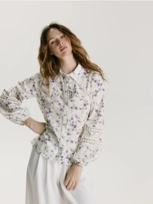 Reserved - Koszula w kwiatki - wielobarwny