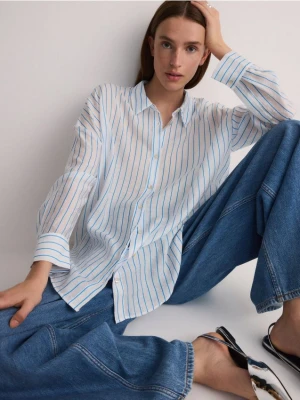 Reserved - Koszula w paski - jasnoniebieski