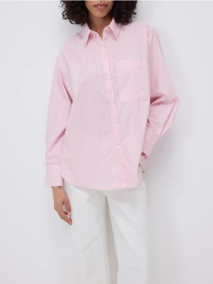 Reserved - Koszula w paski - pastelowy róż