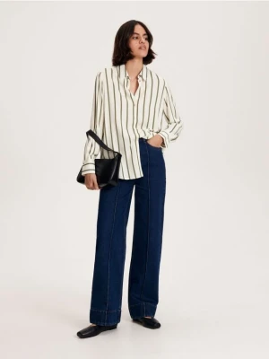 Reserved - Koszula w paski - zielony