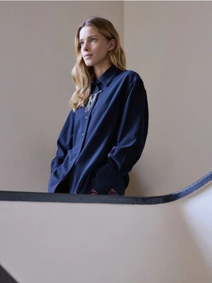 Reserved - Koszula w prążek - szary