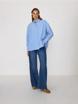 Reserved - Koszula z bawełny - niebieski