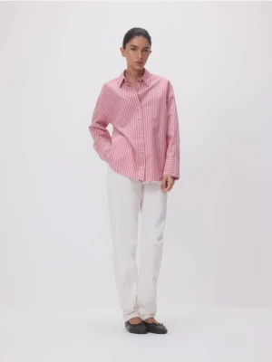 Reserved - Koszula z bawełny oxford - czerwony