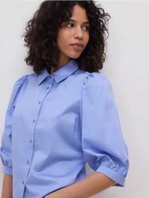 Reserved - Koszula z bufiastymi rękawami - jasnoniebieski