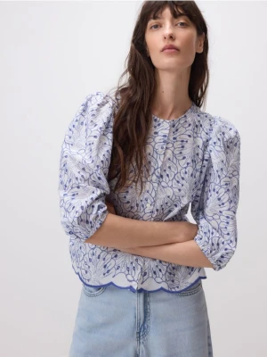 Reserved - Koszula z bufiastymi rękawami - wielobarwny