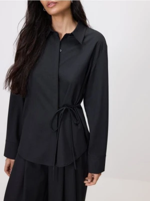 Reserved - Koszula z dodatkiem wiskozy i wełny - ciemnoszary