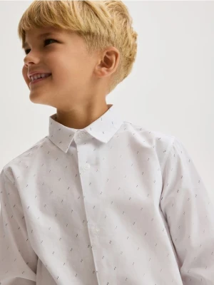 Reserved - Koszula z drobnym wzorem - biały