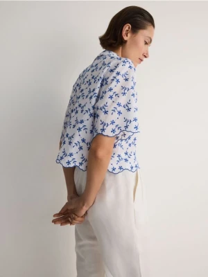 Reserved - Koszula z haftem - jasnoniebieski