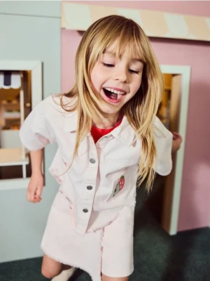 Reserved - Koszula z haftem Pusheen - pastelowy róż