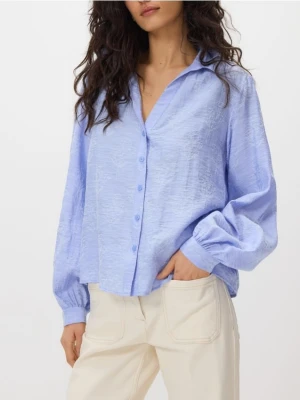 Reserved - Koszula z haftowanym wzorem - jasnoniebieski