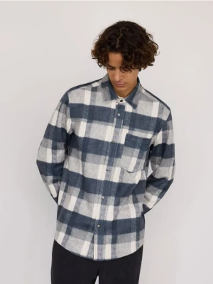 Reserved - Koszula z imitacji zamszu regular fit - wielobarwny