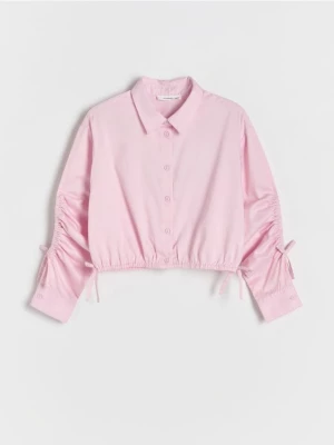 Reserved - Koszula z kokardkami - różowy