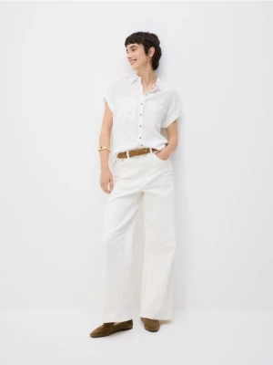 Reserved - Koszula z krótkim rękawem - biały