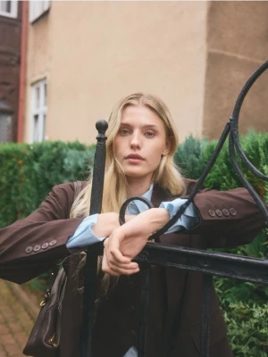 Reserved - Koszula z kryształkami - jasnoniebieski