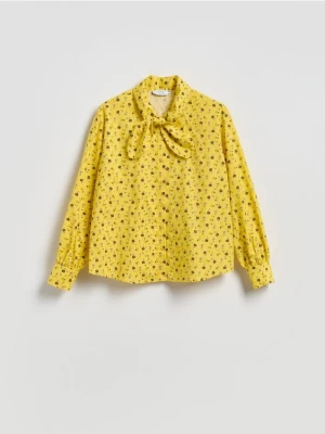 Reserved - Koszula z kwiatowym motywem - żółty