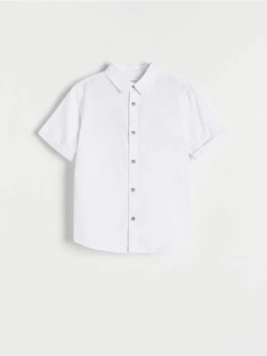 Reserved - Koszula z lnem - biały