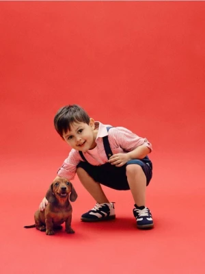 Reserved - Koszula z lnem - czerwony