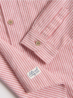 Reserved - Koszula z lnem - czerwony