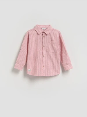 Reserved - Koszula z lnem - czerwony