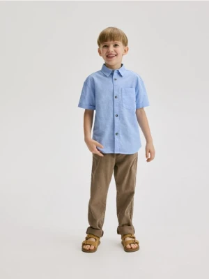 Reserved - Koszula z lnem - jasnoniebieski